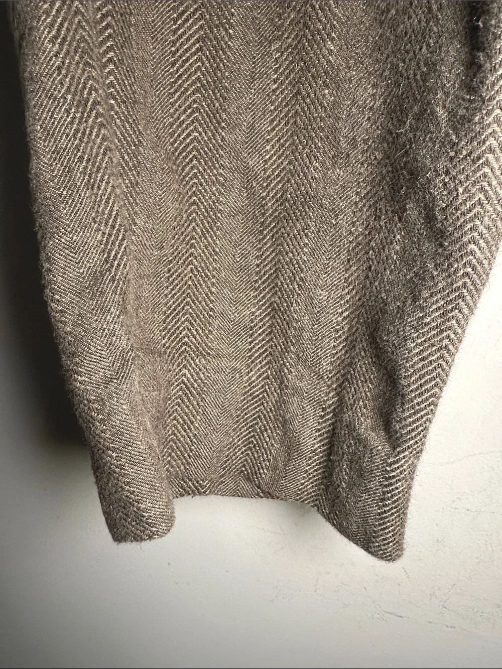 Abercrombie & fitch Men's Brown Herringbone linen blend trousers 32x28